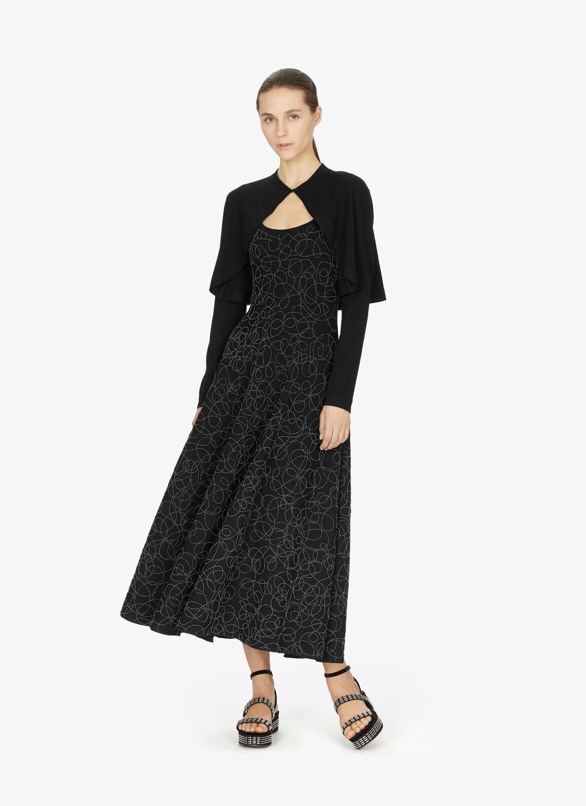 Wool-Blend Bolero Jacket ALAÏA BLACK WOOL-BLEND BOLERO JACKET